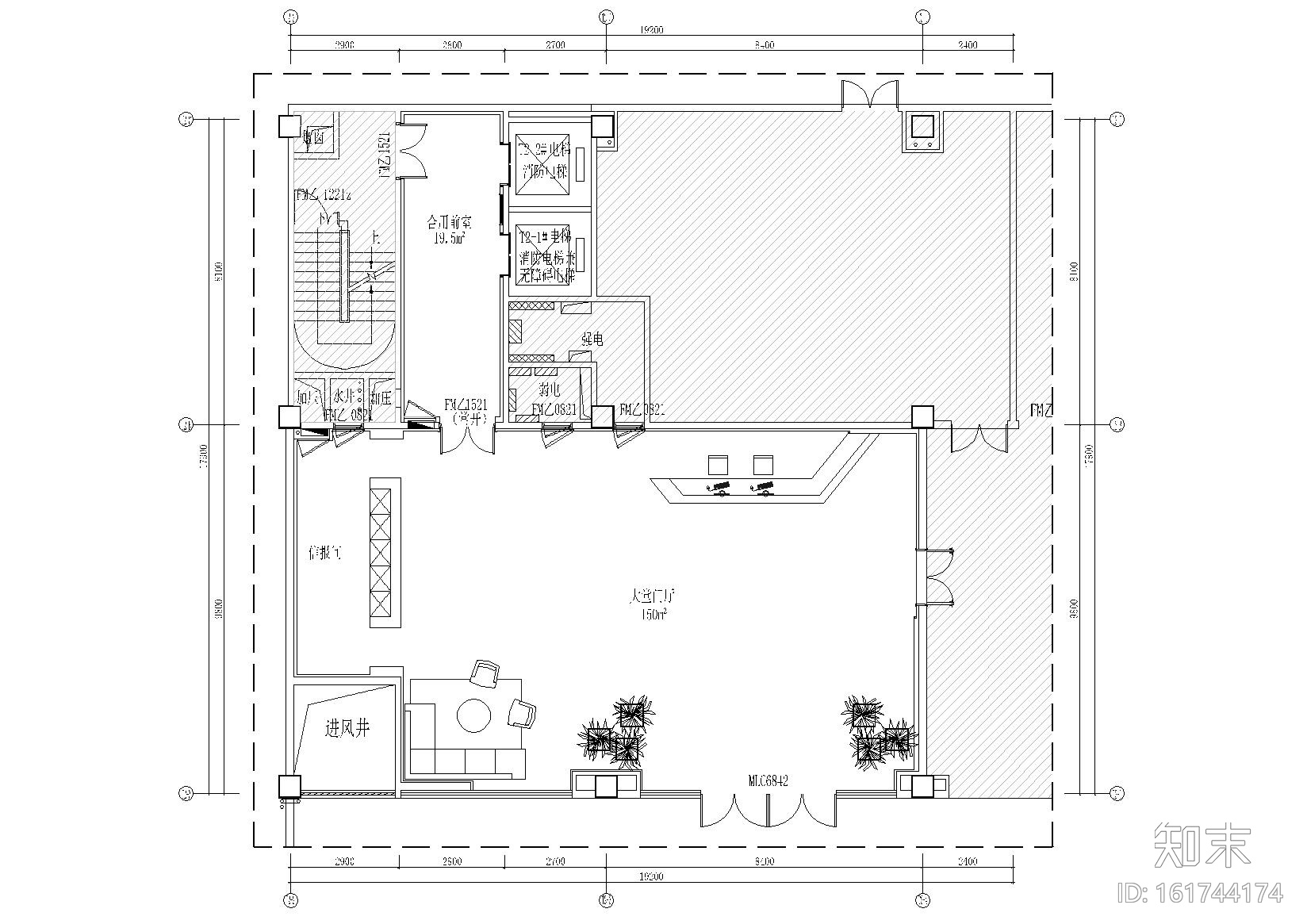 [福建]芯云谷大厦办公楼公共区域精装施工图施工图下载【ID:161744174】