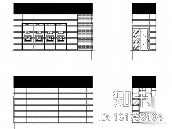 [内蒙]高档酒店区域内现代风格金融机构室内装修施工图（...cad施工图下载【ID:161738104】