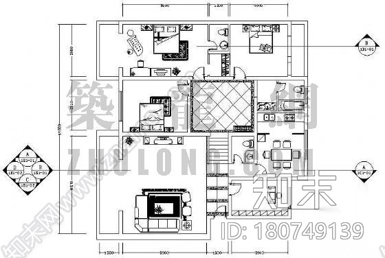 颐和花园家装设计方案cad施工图下载【ID:180749139】