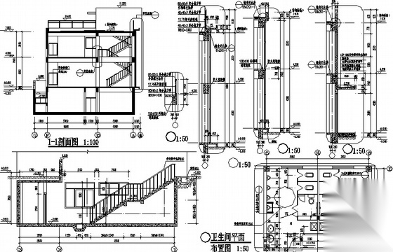 [淮安市淮安区]某二层花园会所建筑施工套图（节能型）cad施工图下载【ID:166734182】