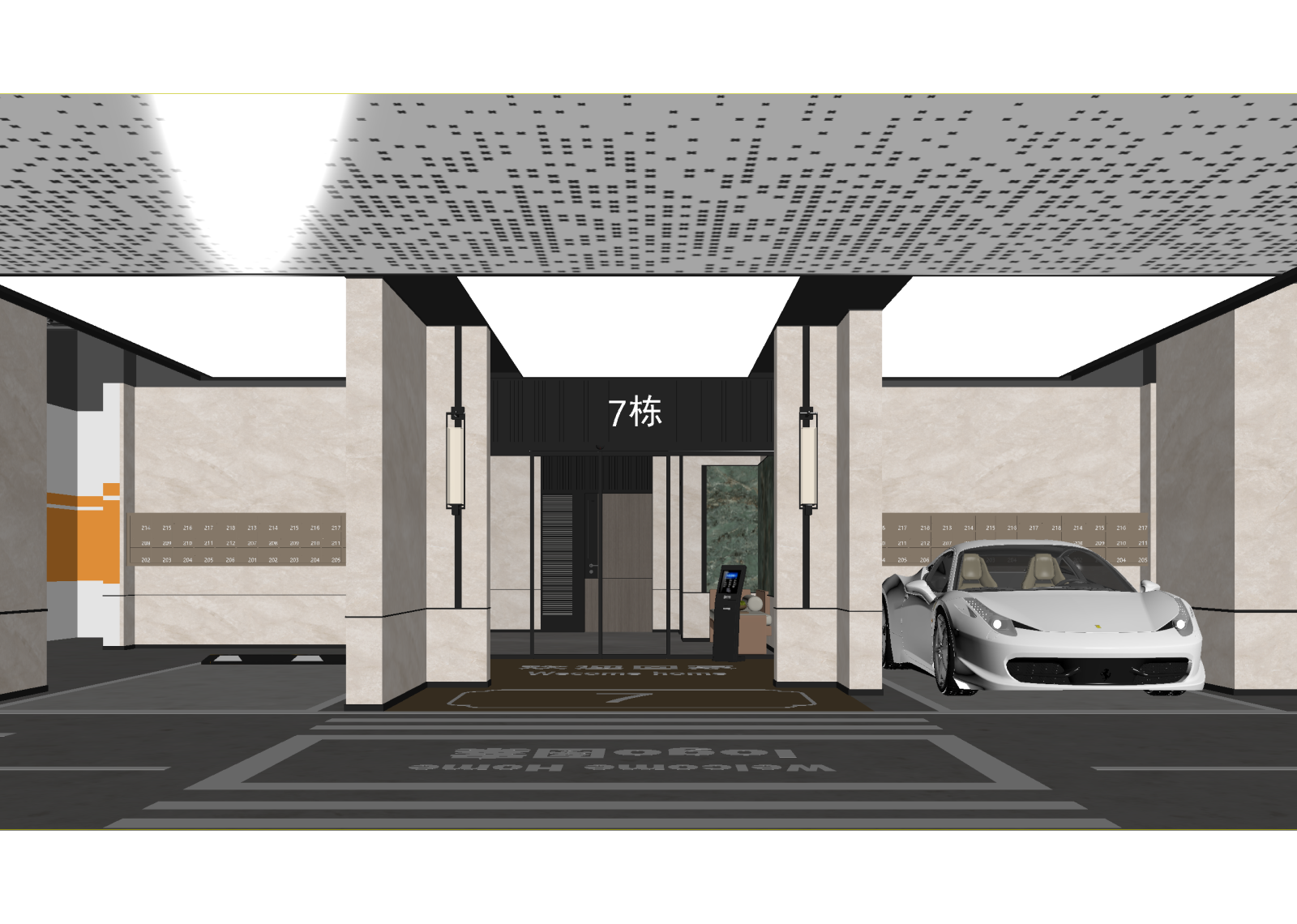 现代大厅3D模型下载【ID:1214588500】