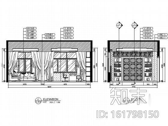 [江西]奢华欧式公馆售楼部办公室装修图（含效果）施工图下载【ID:161798150】