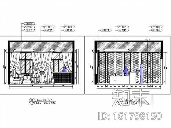 [江西]奢华欧式公馆售楼部办公室装修图（含效果）施工图下载【ID:161798150】