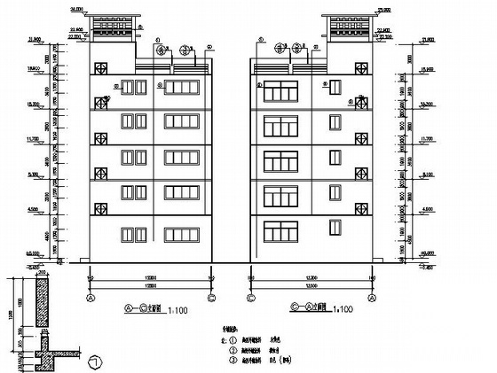 [祥芝镇]某五层小学建筑施工图施工图下载【ID:151574104】