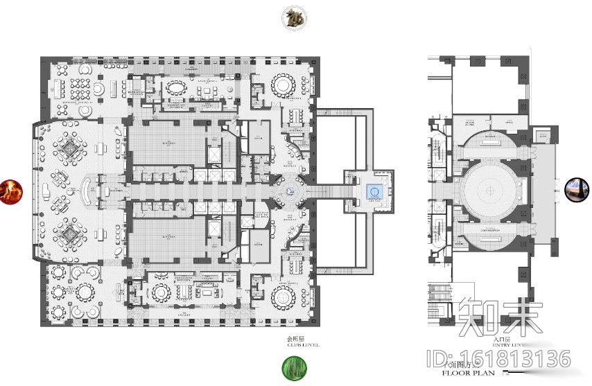 [北京]盘古大观总统会所休闲室内设计概念方案文本cad施工图下载【ID:161813136】