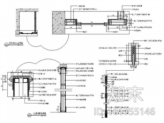 新古典售楼部卫生间装修图cad施工图下载【ID:161755146】
