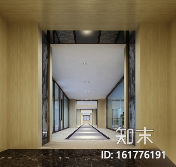 [湖北]某矿业集团现代风格办公楼设计施工图(含效果图...cad施工图下载【ID:161776191】