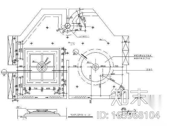 吊顶详图Ⅵcad施工图下载【ID:165968104】