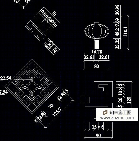 中式创新花式cad施工图下载【ID:36915463】