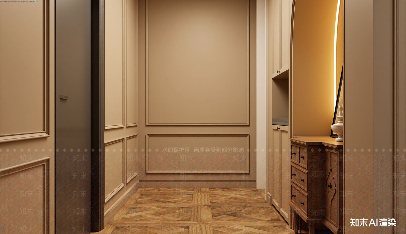 美式玄关3D模型下载【ID:1221492135】