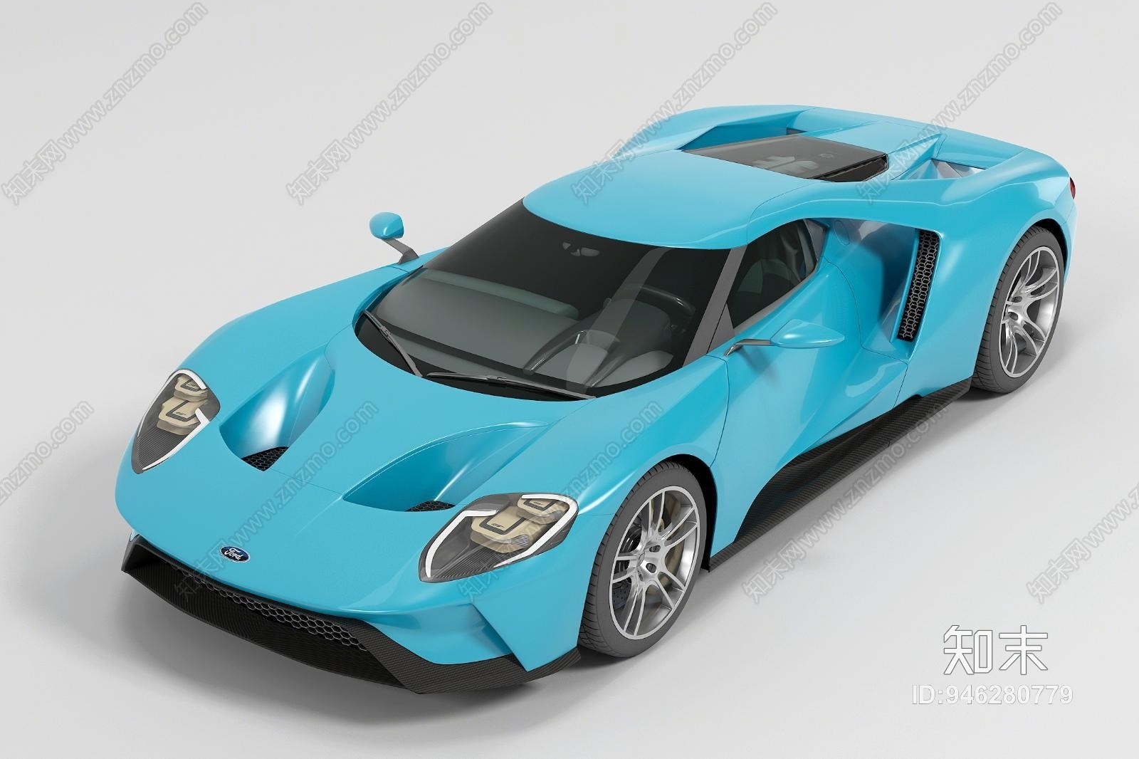 现代福特汽车跑车3D模型下载【ID:946280779】