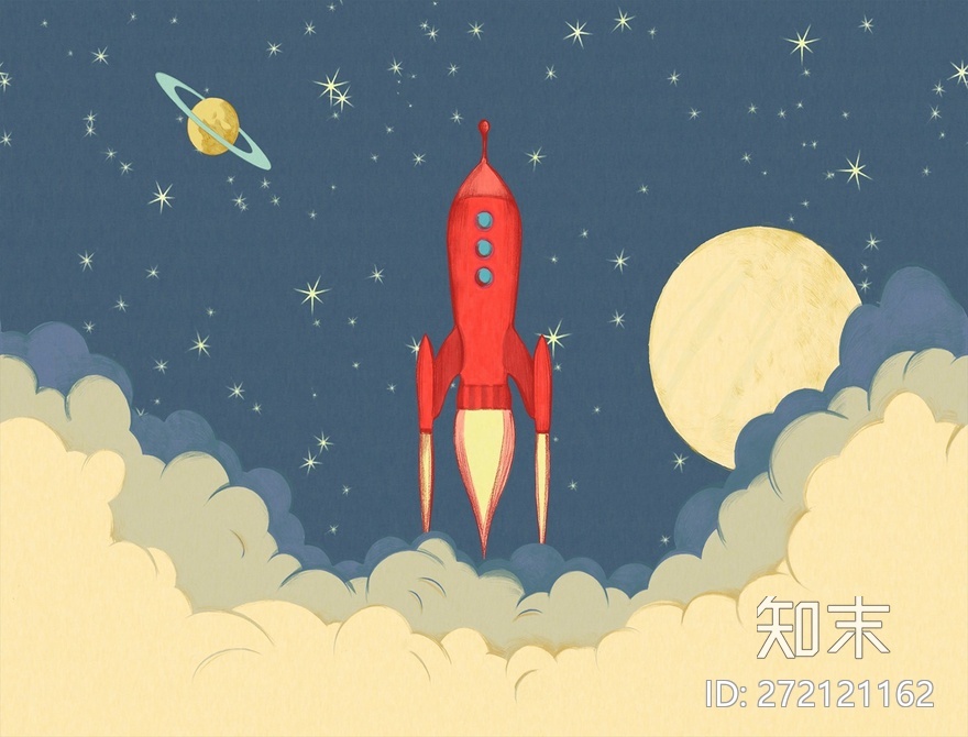 天天向上A-钴蓝色儿童壁纸贴图下载【ID:272121162】