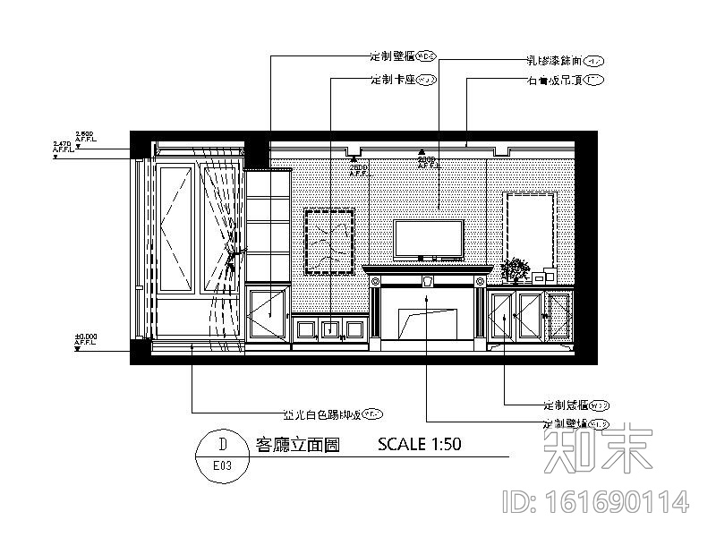 田园风格独栋别墅设计CAD施工图（含效果图）施工图下载【ID:161690114】