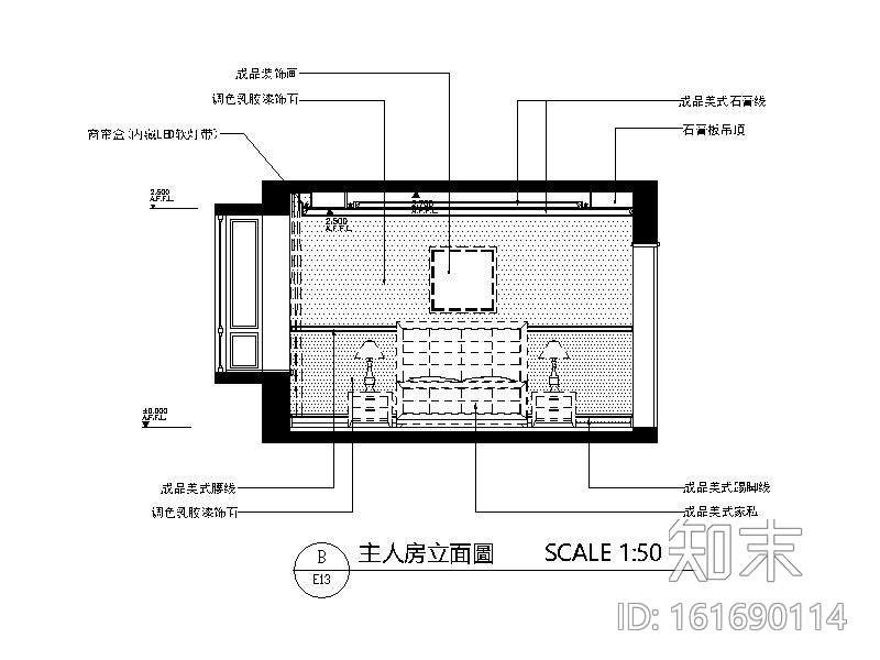 田园风格独栋别墅设计CAD施工图（含效果图）施工图下载【ID:161690114】