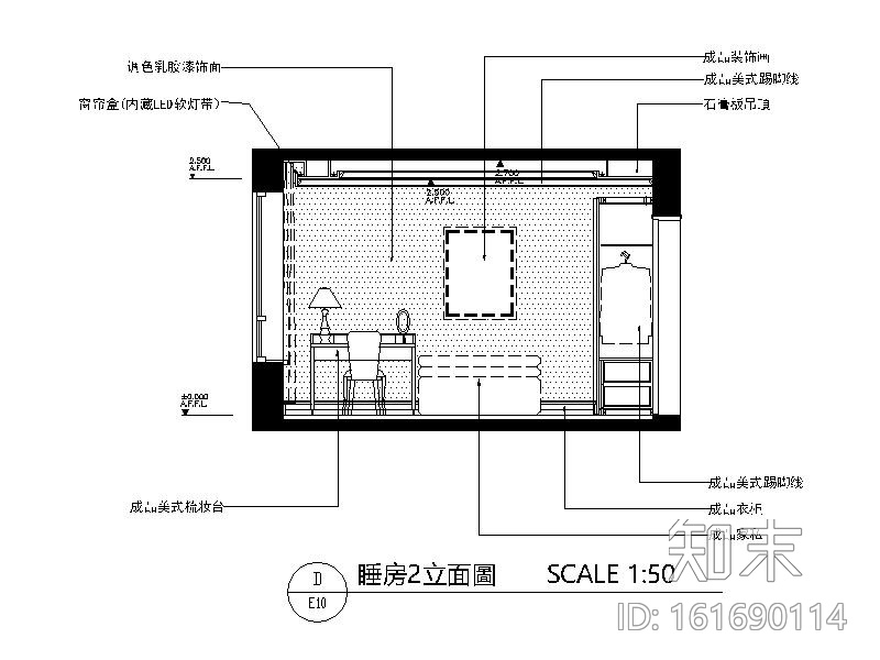 田园风格独栋别墅设计CAD施工图（含效果图）施工图下载【ID:161690114】