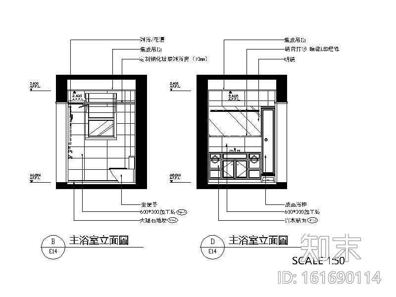 田园风格独栋别墅设计CAD施工图（含效果图）施工图下载【ID:161690114】