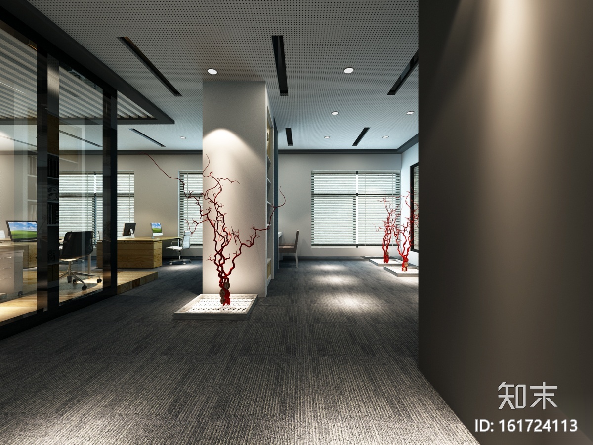 [上海]INTEL公司办公施工图+3D模型+效果图cad施工图下载【ID:161724113】