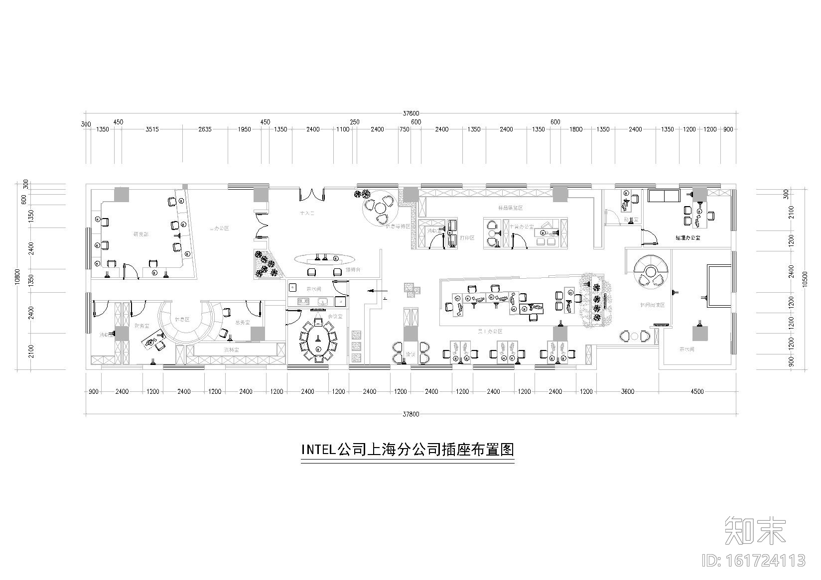 [上海]INTEL公司办公施工图+3D模型+效果图cad施工图下载【ID:161724113】