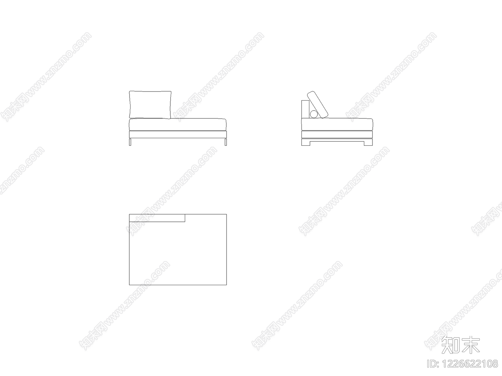 现代,意式沙发CAD图纸