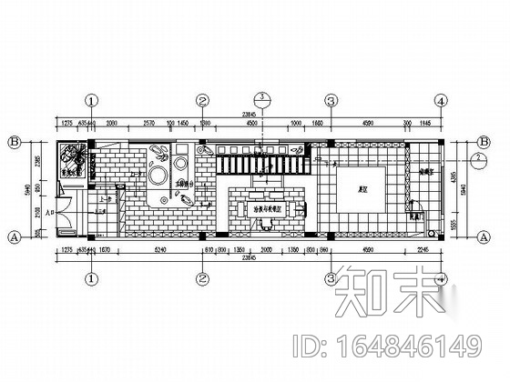 [原创]福州与世隔绝韵味茶馆室内施工图（含效果图）cad施工图下载【ID:164846149】