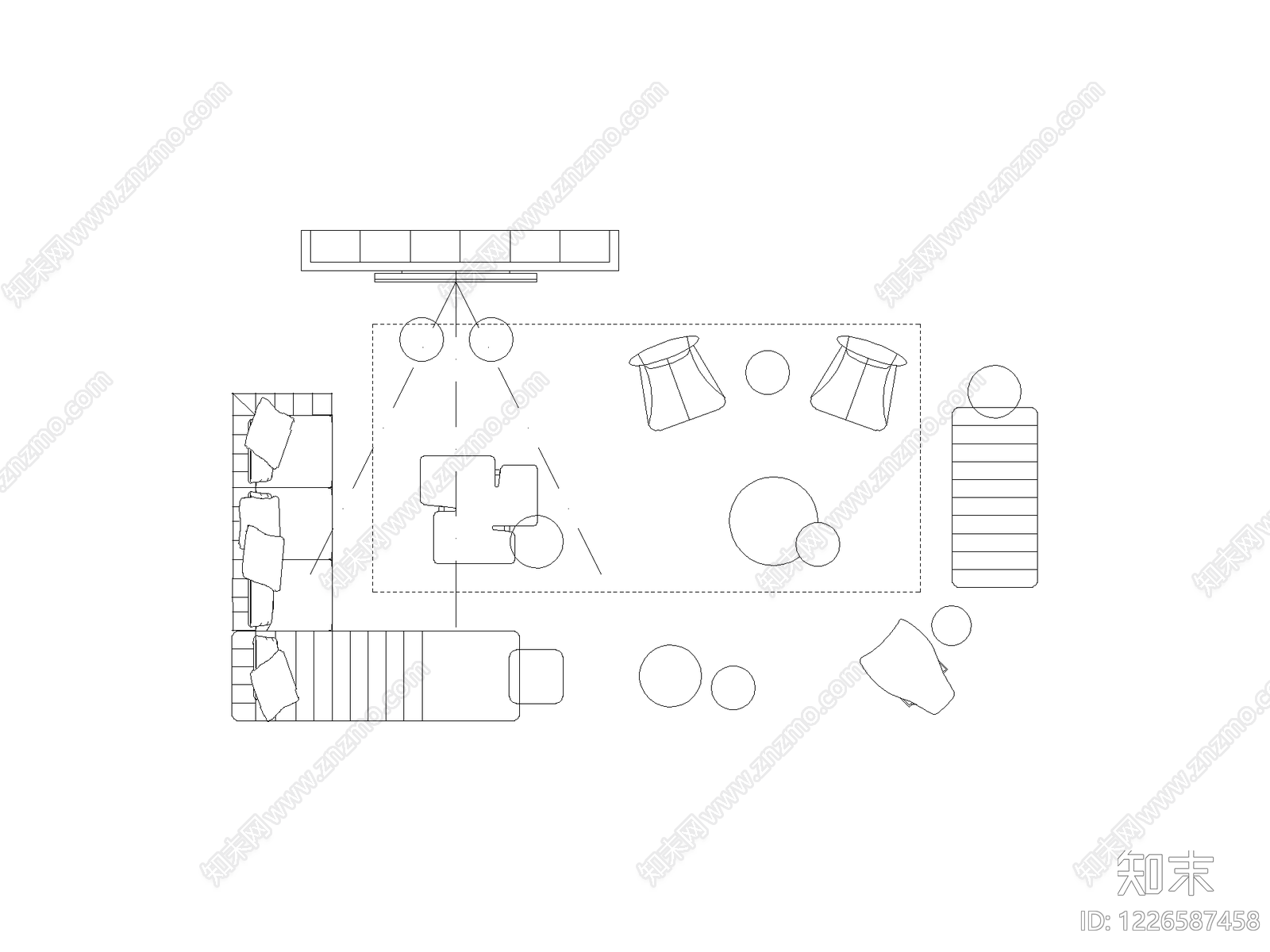 家装图块cad施工图下载【ID:1226587458】