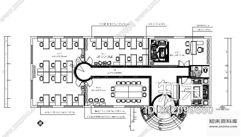 施工图科技研发中心办公空间装修图cad施工图下载【ID:532099880】