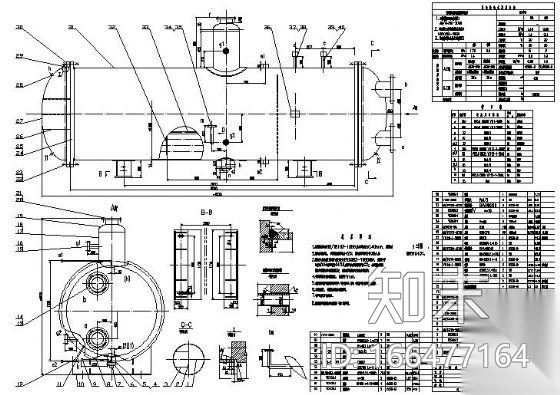 蒸发器的详细结构图cad施工图下载【ID:166477164】