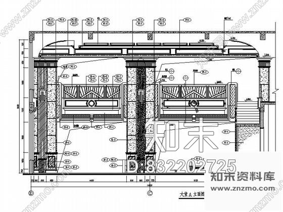 图块/节点售楼处欧式大堂立面图cad施工图下载【ID:832202725】