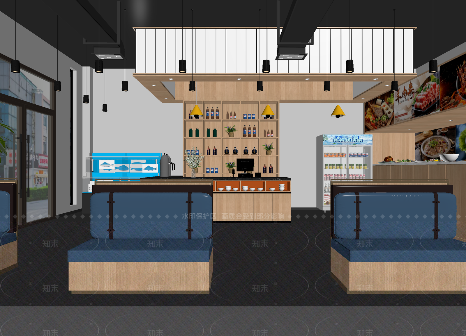 现代快餐店3D模型下载【ID:1214986924】