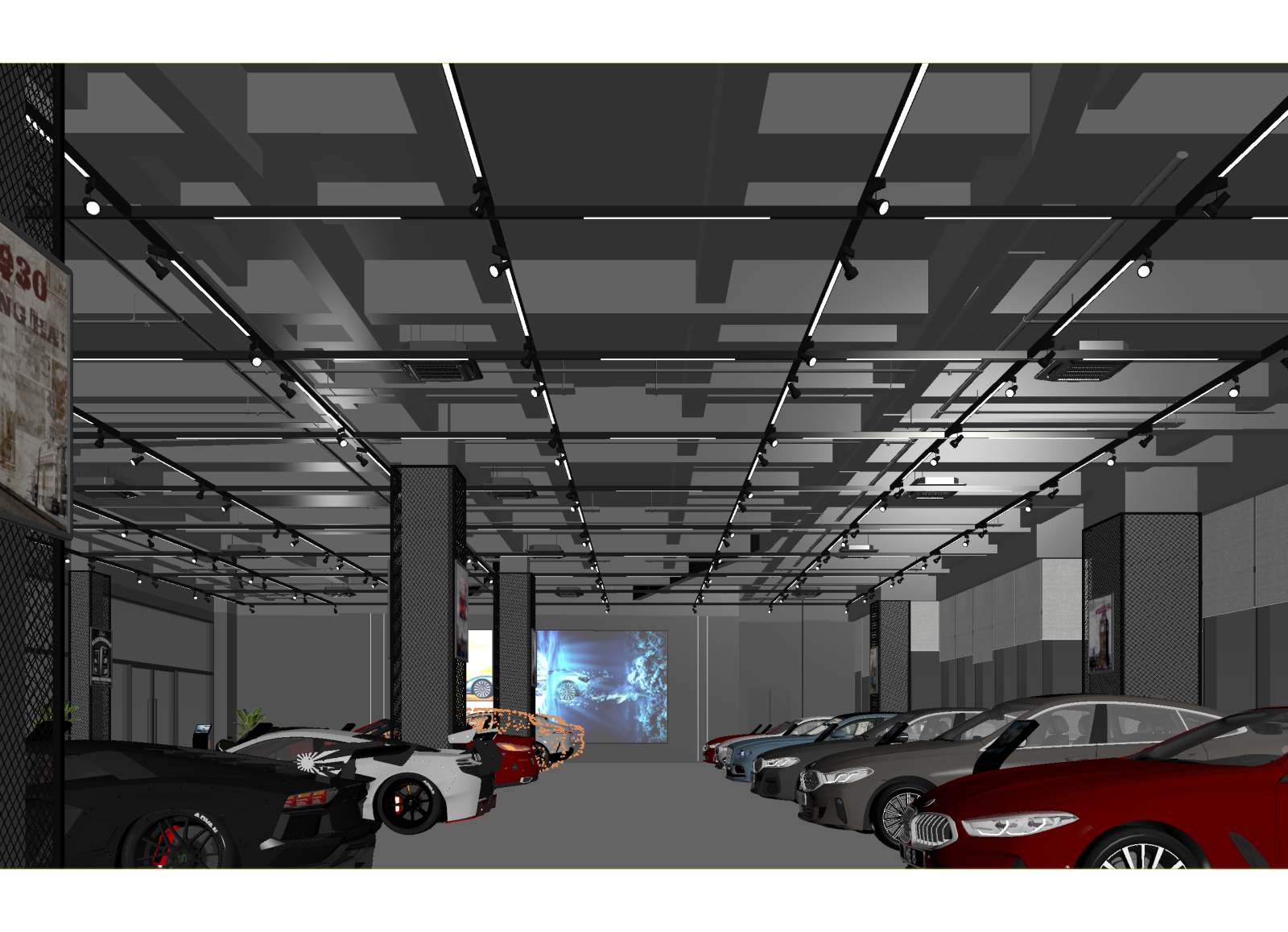 现代汽车展厅3D模型下载【ID:1214976206】