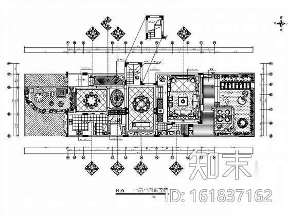 精品豪华气质四层欧式风格大别墅室内装修施工图cad施工图下载【ID:161837162】