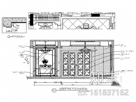 精品豪华气质四层欧式风格大别墅室内装修施工图cad施工图下载【ID:161837162】