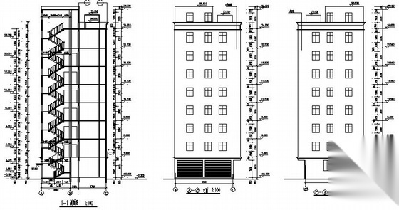 某九层框架住宅楼建筑结构方案图cad施工图下载【ID:149886126】