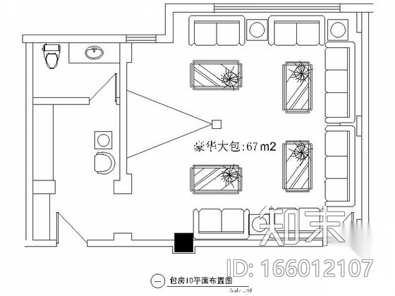 某欧式娱乐会所包房10装修图cad施工图下载【ID:166012107】