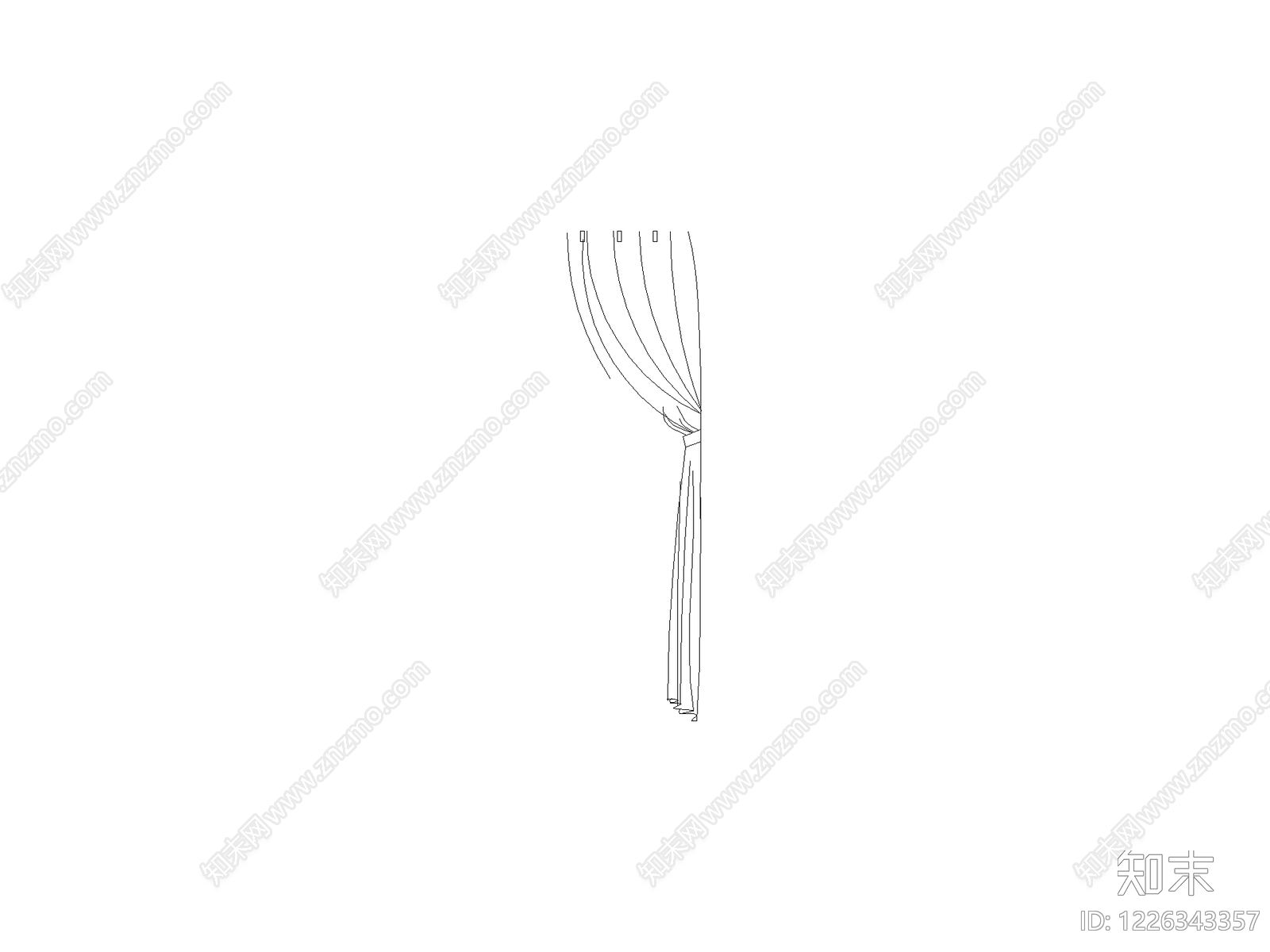 窗帘cad施工图下载【ID:1226343357】