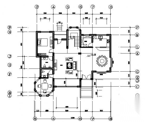 月亮湾某三层别墅建筑方案图cad施工图下载【ID:149920161】