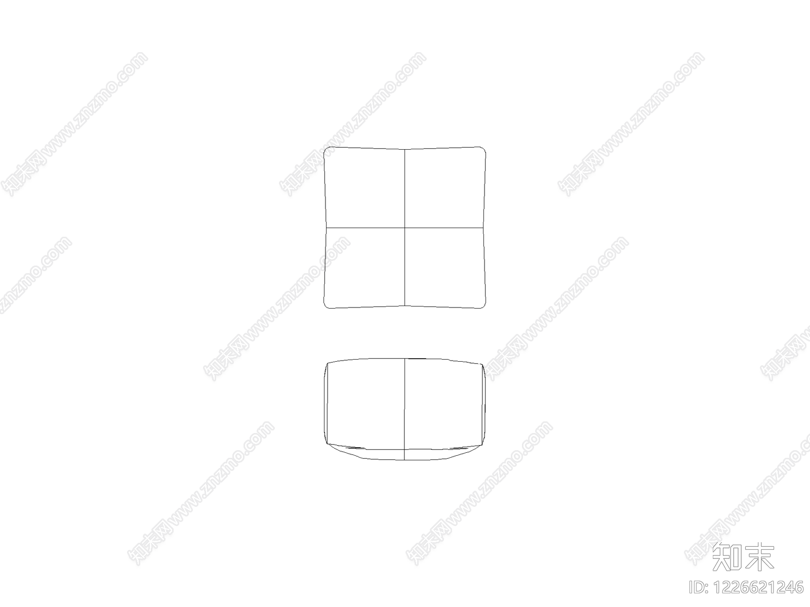 现代,意式沙发CAD图纸