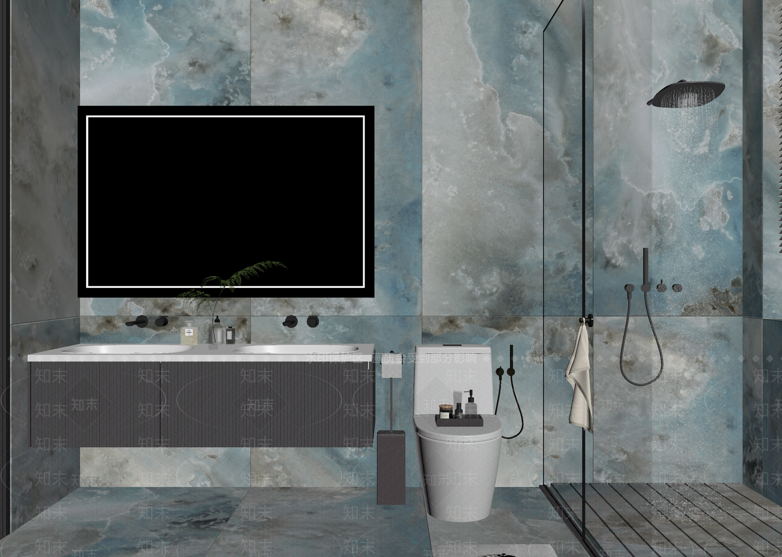 现代卫生间3D模型下载【ID:1215166258】