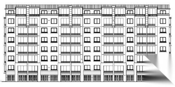 一套住宅楼建筑施工图cad施工图下载【ID:149857106】