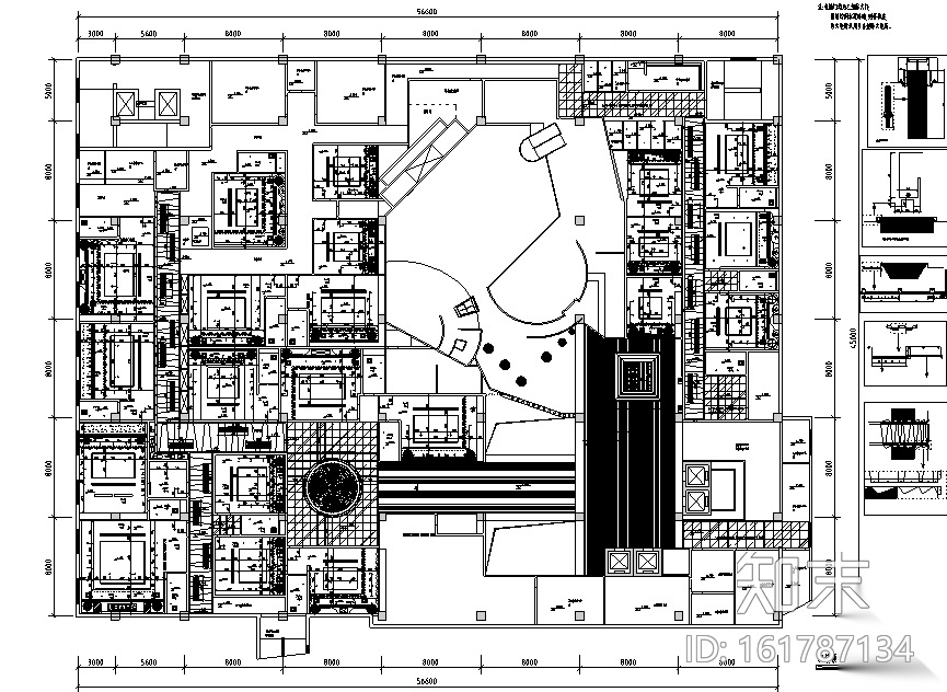 [浙江]宝丽金KTV舞厅设计施工图cad施工图下载【ID:161787134】