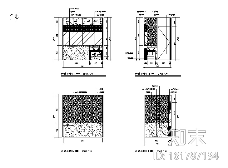 [浙江]宝丽金KTV舞厅设计施工图cad施工图下载【ID:161787134】