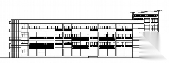 上大附中四层电教楼建筑方案图施工图下载【ID:165629105】