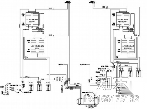 燃油供应系统储油罐大样图cad施工图下载【ID:168175132】