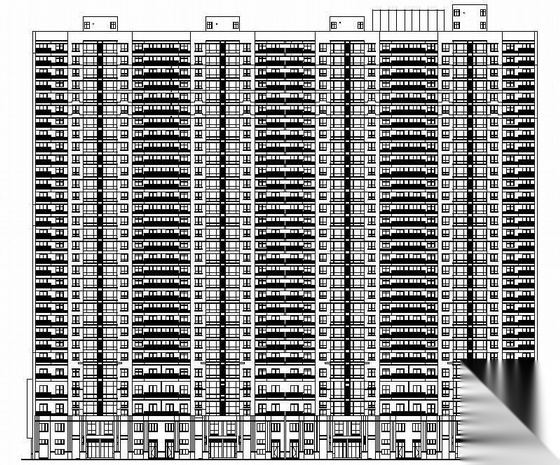 [洛阳]某三十一层商住楼建筑结构施工图cad施工图下载【ID:166308198】