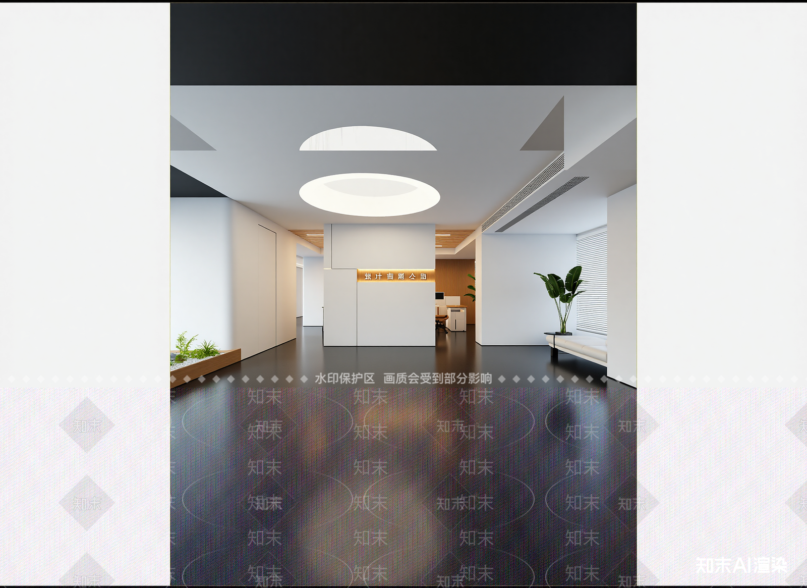 现代办公大厅3D模型下载【ID:1215193255】