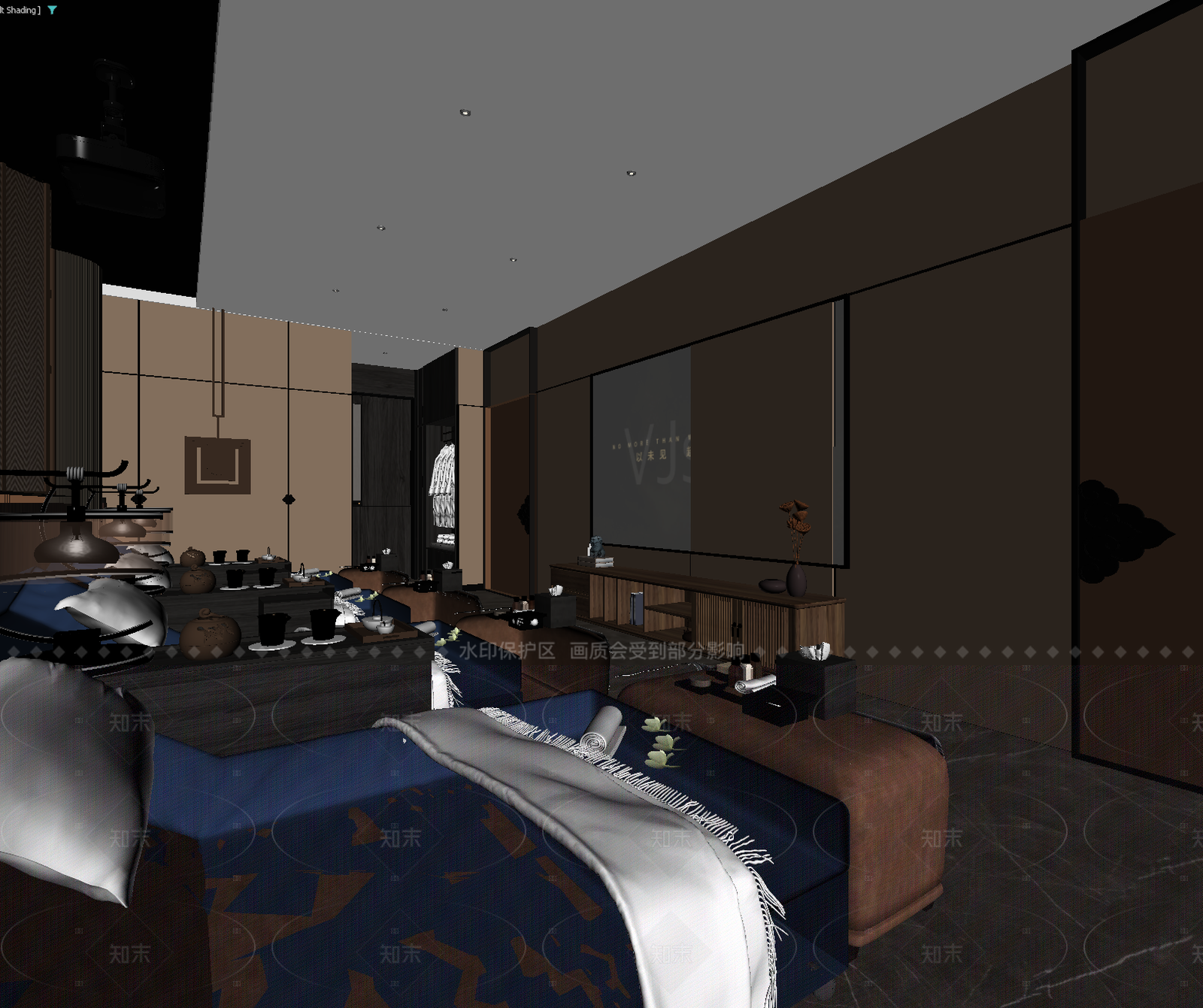 现代茶室3D模型下载【ID:1214952711】