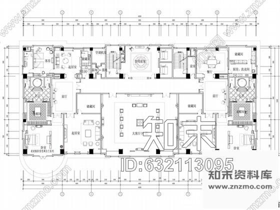 施工图苏州奢华欧式风格商务会所七层客房区室内装修图含效果cad施工图下载【ID:632113095】