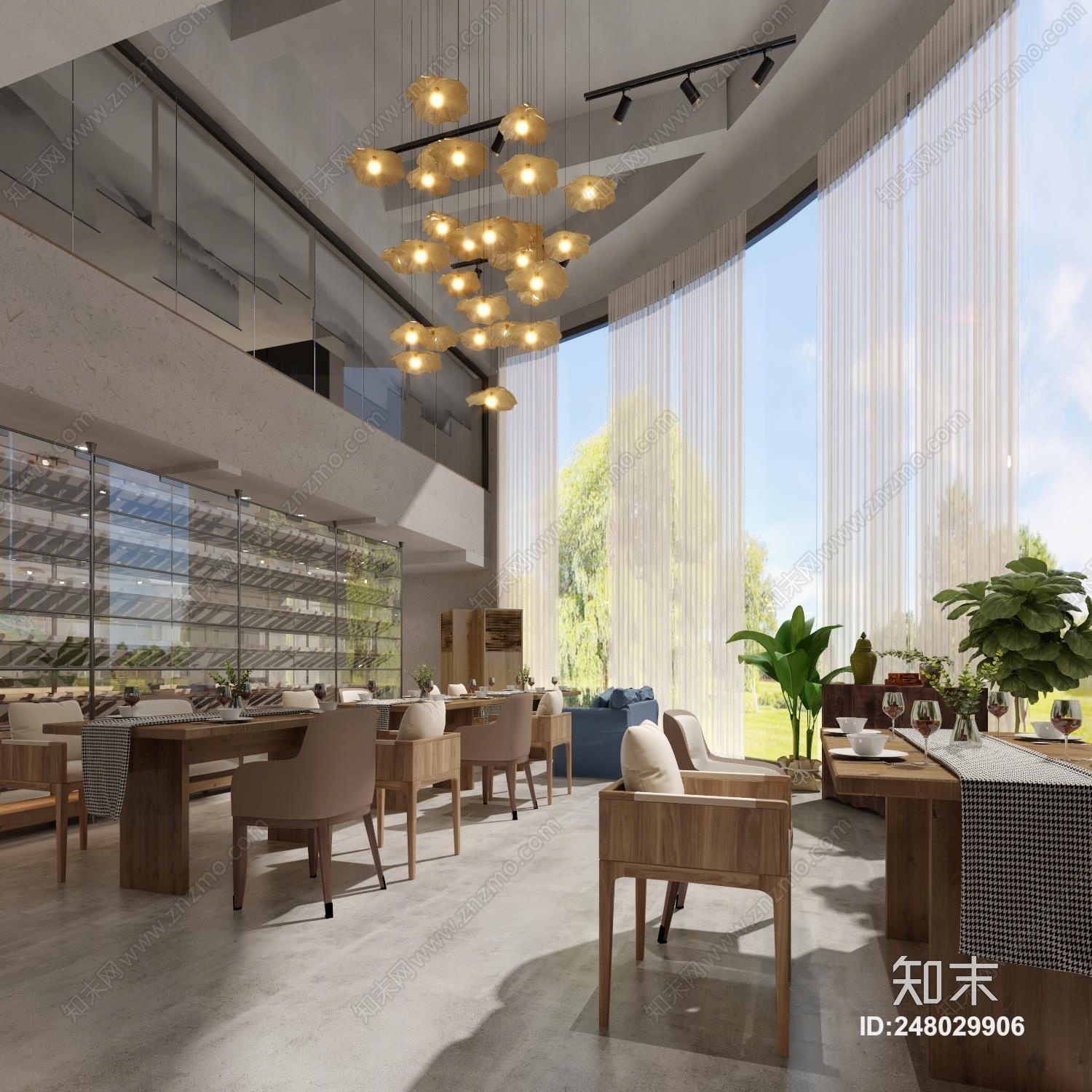 工业风餐厅3D模型下载【ID:248029906】