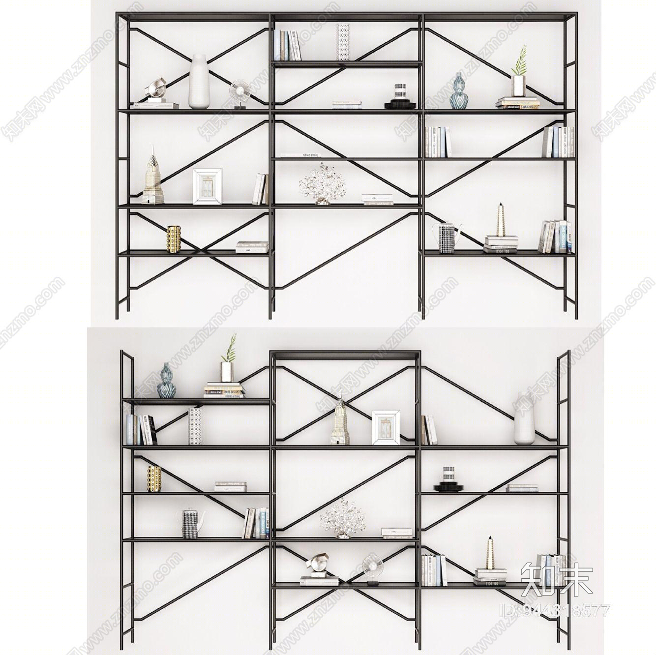 北欧铁艺架子3D模型下载【ID:944318577】