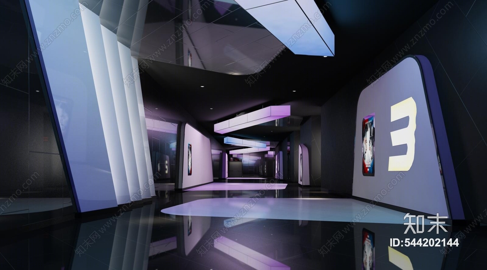 现代电影院3D模型下载【ID:544202144】